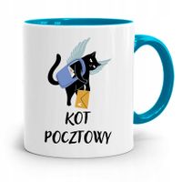 Kubek Błękitny Prezent Dla Listonosza Kot Pocztowy Z Nadrukiem Ze Zdjęciem