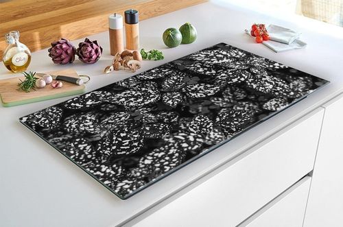 SZKLANA DESKA NA KUCHENKĘ 80x52 013B MONO LIŚCIE na Arena.pl