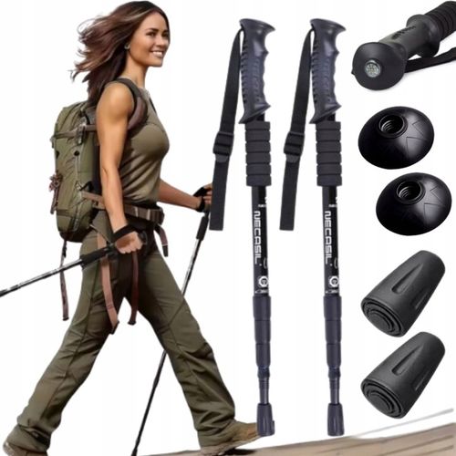 KIJE TREKKINGOWE ANTISHOCK DO CHODZENIA PO GÓRACH NORDIC WALKING KIJKI ALU na Arena.pl