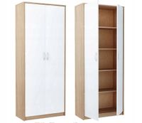 Regał Simple R5, zamykany, szafa, Dąb Sonoma/biały