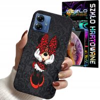 ETUI DO MOTOROLA MOTO G14 - MYSZKA MINNIE MICKEY MINI + SZKŁO