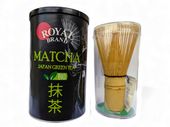 Zestaw do herbaty matcha Japoński Bio 100g z miotełką chasen bambusową