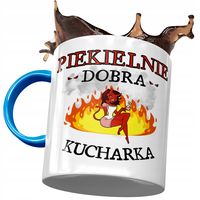 Kubek Błękitny Dla Kucharki Piekielnie Dobra Z Nadrukiem Ze Zdjęciem