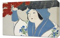 Obraz 60x40cm Woman, Sekka Japoński Vintage do Salonu