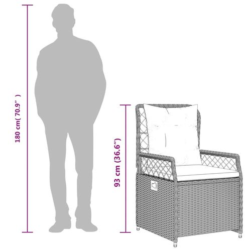 7-cz. zestaw mebli ogrodowych z poduszkami, beżowy, polirattan na Arena.pl