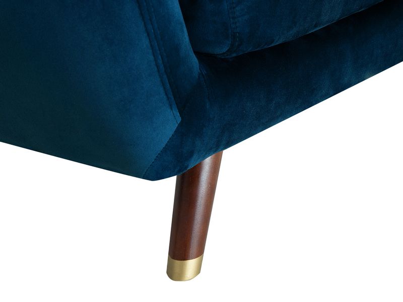 Sofa 3-osobowa welurowa niebieska BODO zdjęcie 6