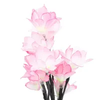 2x Kwiatki solarne bukiet kolorowych kwiatuszków RGB wbijany w trawnik