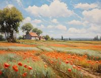 Plakat 65x50cm Szeptające Makowe Pola