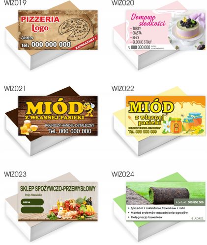 Wizytówki firmowe GOTOWY PROJEKT GRATIS 200 sztuk ANIMACJE DLA DZIECI na Arena.pl