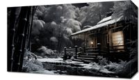 Obraz 50x30cm Tradycyjna Japońska Chatka