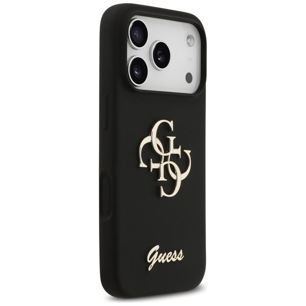 etui guess silicone big 4g script do     iphone 17 pro czarny zdjęcie 4