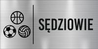 Tabliczka informacyjna dibond z nadrukiem 20x10 cm sędziowie