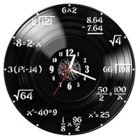 Zegar ścienny z płyty winylowej Matematyka 209.14