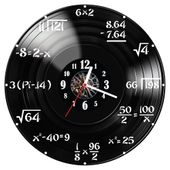 Zegar ścienny z płyty winylowej Matematyka 209.14