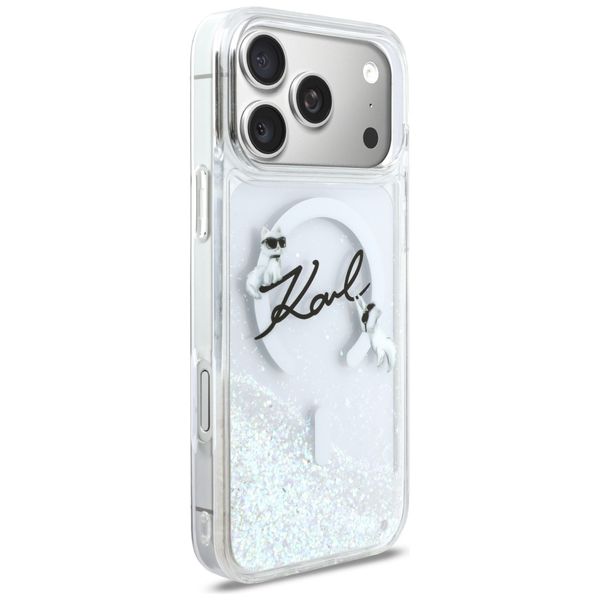 etui karl lagerfeld liquid glitter karl  script logo magsafe do zdjęcie 4