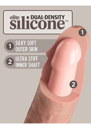 8 Inch 2Density Vibrating Cock Light skin tone na Arena.pl