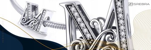CHARMS LITERKA M srebro 925 litera srebrna koralik zawieszka charms pr S925 na Arena.pl