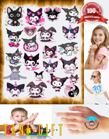 Duży Zestaw Mega Tatuaży zmywalnych - Kuromi