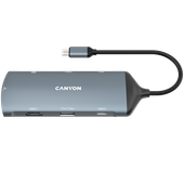 CANYON HUB DS-15 8 w 1  4k USB-C Szary