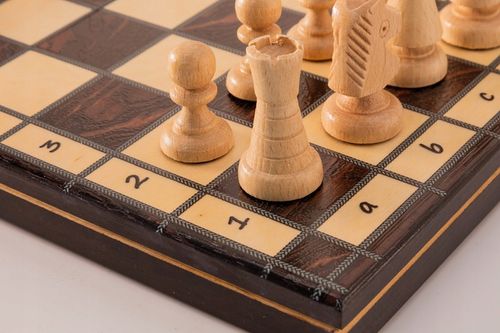 Szachy Królewskie intarsjowane druk brązowe/dąb-brzoza/ NOWOŚĆ/producent na Arena.pl