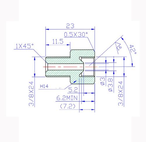 ŁPS-54 Łącznik przewodu hamulcowego - 3/8x24 zew + 3/8x24 wew DF na Arena.pl