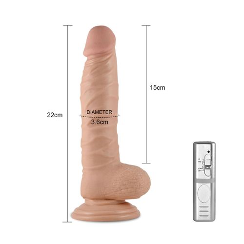 8.5"" Real Extreme Vibrating Dildo Flesh na Arena.pl