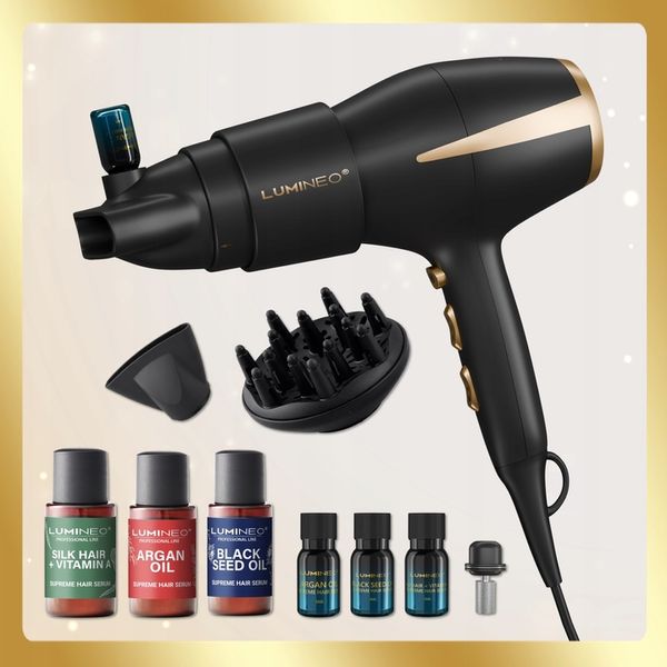 LUMINEO suszarka PRO do włosów 2400W 5w1 jonizacja dyfuzor olejków 3x serum zdjęcie 8