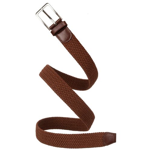 jasnobrązowy, pleciony pasek  srebrną klamrą - rovicky na Arena.pl