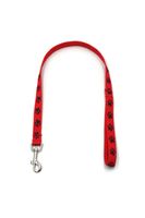 A-479 PEJCZ, KRÓTKA SMYCZ DLA PSA TAŚMA ŁAPKI 20mm/80cm Kolor - łapki czerwony