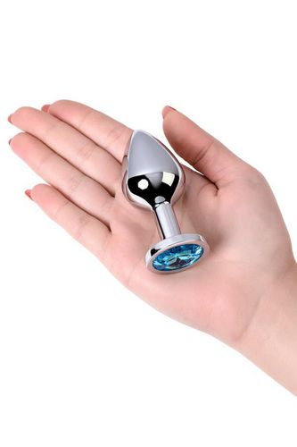 silver anal plug with gem, turquoise na Arena.pl