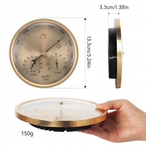 130mm okrągła Barometr ścienny Termometr Higrometr wilgotność Stacja na Arena.pl