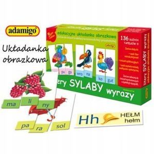ZESTAW GRA LITERY SYLABY EDUKACYJNA UKŁADANKA na Arena.pl
