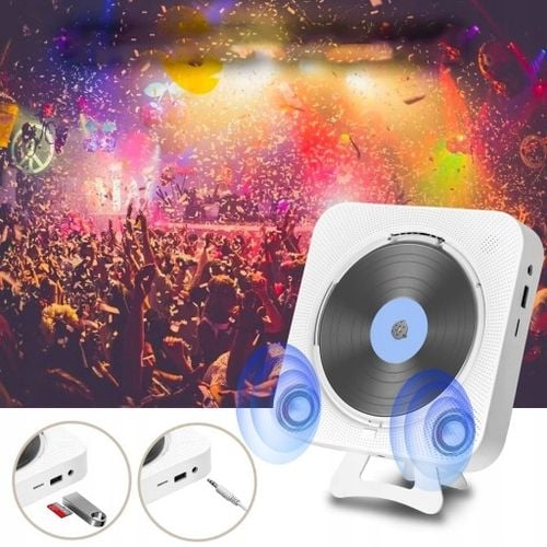 Przenośny odtwarzacz cd z baterią AUX USB FM LCD na Arena.pl