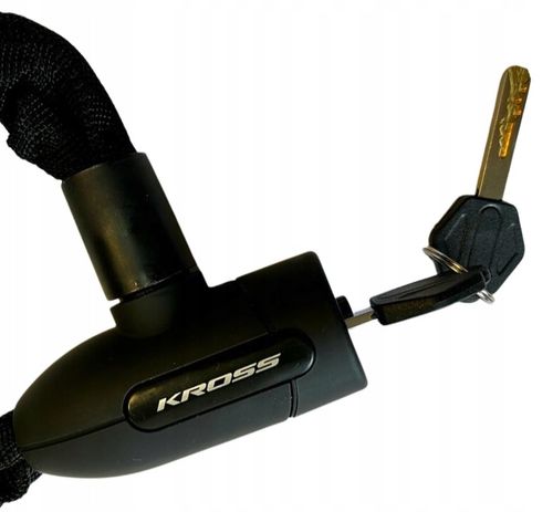 ZAPIĘCIE Rowerowe ŁAŃCUCH KROSS BLOKADA Zabezpieczenie Do Roweru Kluczyki na Arena.pl