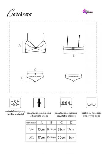 Zmysłowy komplet Cerisema rozmiar - S/M na Arena.pl