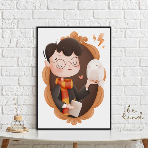 Plakat portret harry potter czarodziej 29,7x42 cm A3 na Arena.pl
