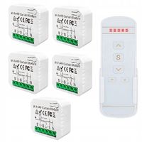 2X 5x STEROWNIK ROLET ZASŁON DOPUSZKOWY WIFI TUYA SMART + PILOT 5 KANAŁOWY