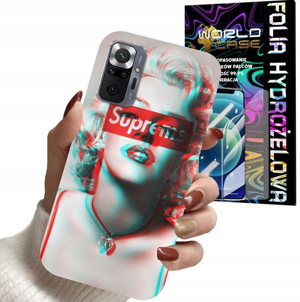 ETUI DO XIAOMI NOTE 10 PRO - Monroe MODNE KOBIECE WZORY + FOLIA zdjęcie 1