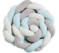 KX6776_2 Ochraniacz Otulacz do łóżeczka warkocz 2m niebiesk