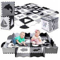 MATA piankowa puzzle EDUKACYJNA XXL 151x151cm KOJEC gruba SKŁADANA elementy