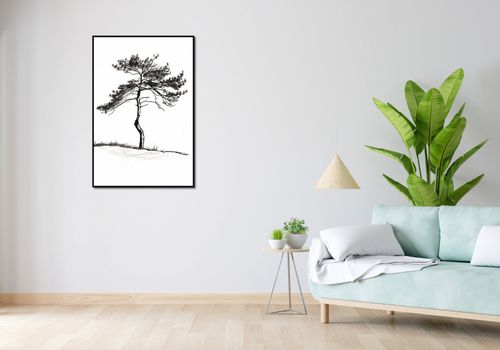 Plakat 68x101cm Samotna Sosna na Arena.pl