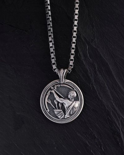 Srebrny wisiorek Znak zodiaku - STRZELEC Zawieszka Męska Srebro Próba 925 na Arena.pl