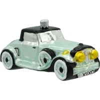 Bombka choinkowa szklana: Retro samochód: miętowy