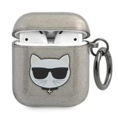 karl lagerfeld kla2uchgk airpods 1/2 cover czarny/black glitter choupette