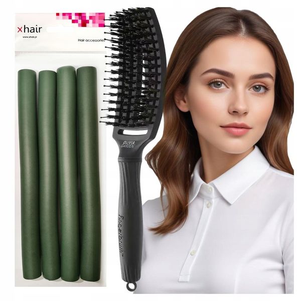 Zestaw do włosów OLIVIA GARDEN Finger Brush PAPILOTY lateksowe XHAIR zdjęcie 1