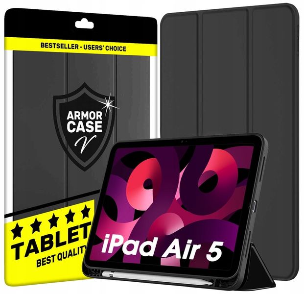 ETUI POKROWIEC CZARNY DO APPLE IPAD AIR 5 10.9'' 2022 A2589 A2591 A2588 zdjęcie 1