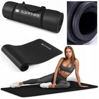 MATA DO ĆWICZEŃ FITNESS gimnastyczna NBR TRENINGOWA UCHWYT joga GRUBA 1,5cm