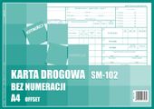 DRUK KARTA DROGOWA A4 BEZ NUMERACJI SM-102