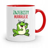 Dla Managera Menadżera Kubek Czerwony Prezent Z Nadrukiem Ze Zdjęciem