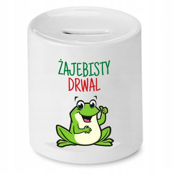 Dla Drwala Prezent Skarbonka Żajebisty Drwal Z Nadrukiem Ze Zdjęciem zdjęcie 1